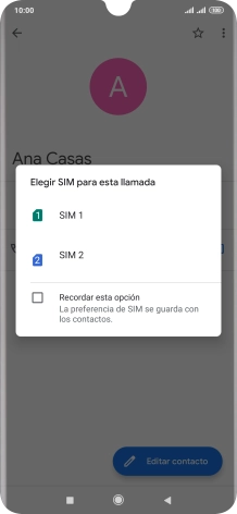 Pulsa la tarjeta SIM deseada.