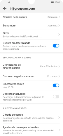 Pulsa Nombre de la cuenta.