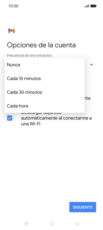 Pulsa el ajuste deseado.