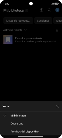 Pulsa una categoría y desplázate al archivo de música deseado.