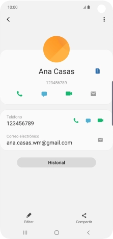 Pulsa el icono de realizar llamadas.