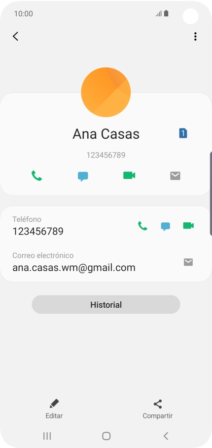 Pulsa el icono de realizar llamadas.