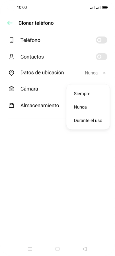 Pulsa el ajuste deseado.
