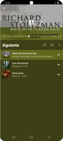 Pulsa el icono de reproducción repetida para activar o desactivar la función.