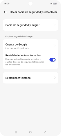 Pulsa Restablecer teléfono.
