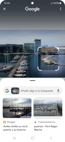 Sigue las indicaciones de la pantalla para utilizar los resultados de búsqueda.