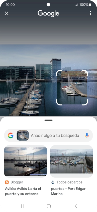 Sigue las indicaciones de la pantalla para utilizar los resultados de búsqueda.