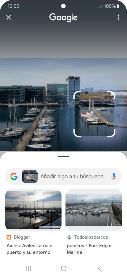 Sigue las indicaciones de la pantalla para utilizar los resultados de búsqueda.