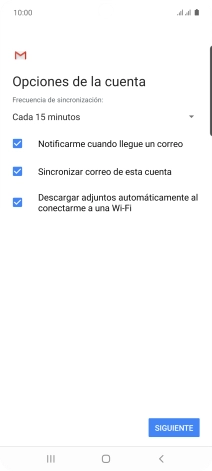 Si aparece en la pantalla esta imagen, tu cuenta de correo electrónico ha sido reconocida y configurada automáticamente. Sigue las indicaciones de la pantalla para introducir más información y terminar la configuración.