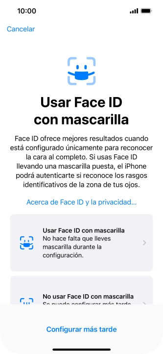 Pulsa Configurar más tarde.