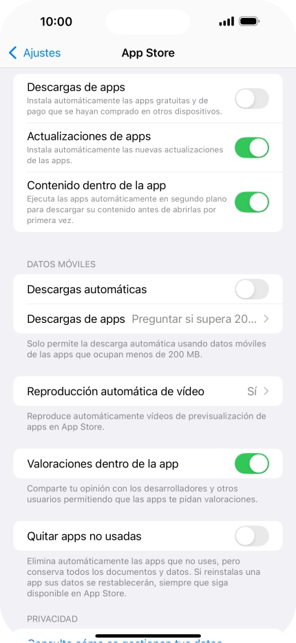 Pulsa el indicador junto a 