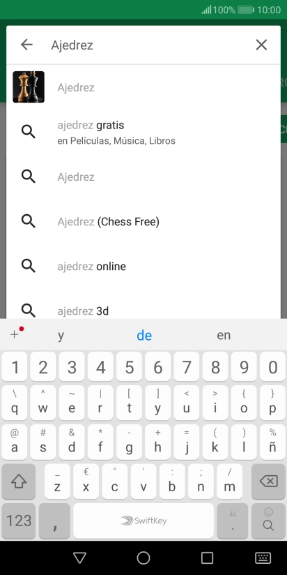 Introduce el nombre del tema o de la app y pulsa el icono de búsqueda.