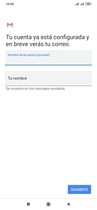 Pulsa Tu nombre e introduce el nombre del remitente.