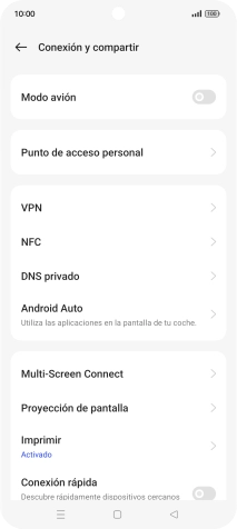 Pulsa Punto de acceso personal.