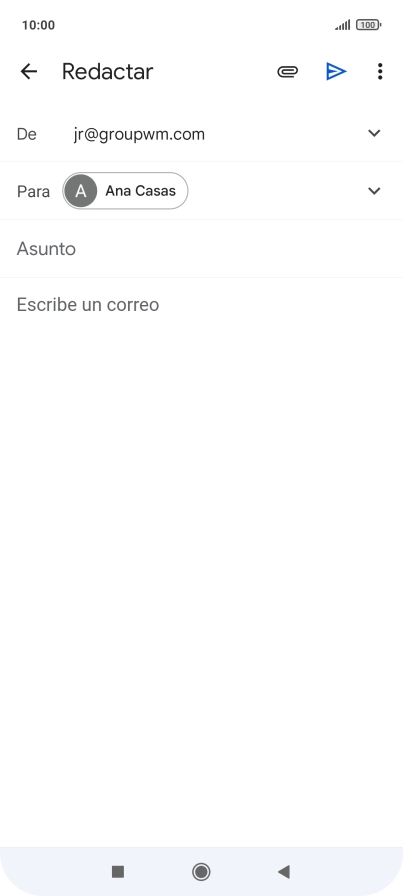 Pulsa Asunto e introduce el asunto deseado.