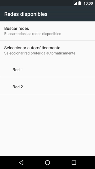 Pulsa la red deseada.