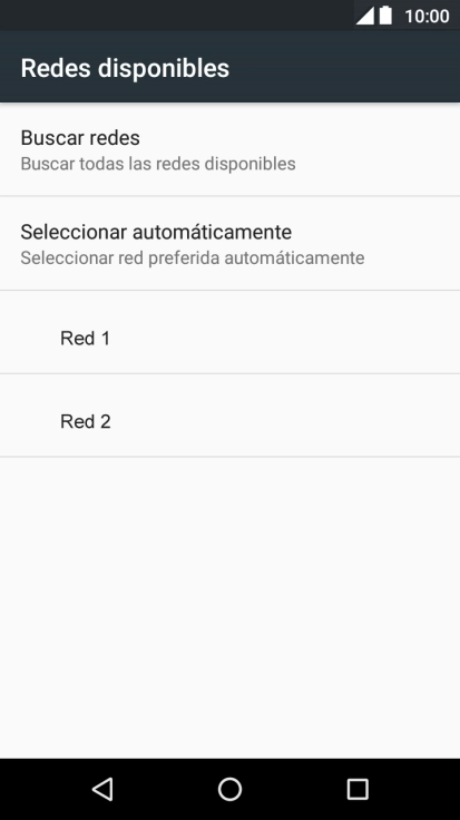Pulsa la red deseada.
