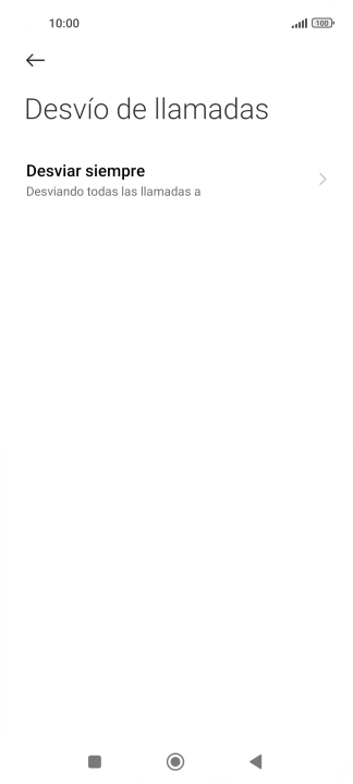 Pulsa el tipo de desvío deseado.