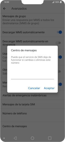 Introduce +34607003110 y pulsa Aceptar.