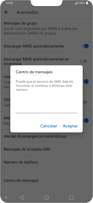 Introduce +34607003110 y pulsa Aceptar.