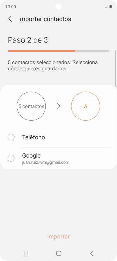 Pulsa Teléfono.