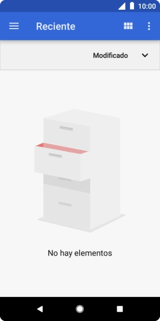 Desliza el dedo hacia la derecha desde la parte izquierda de la pantalla y desplázate a la carpeta deseada.