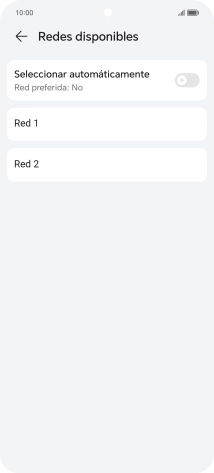 Pulsa la red deseada.