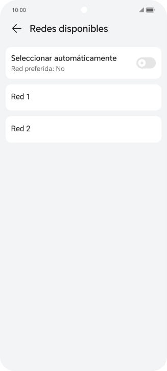 Pulsa la red deseada.