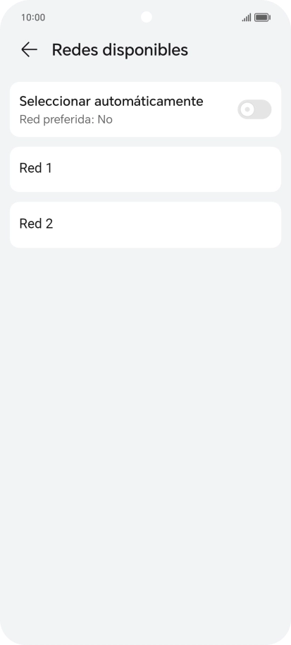 Pulsa la red deseada.