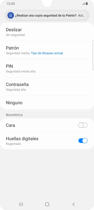 Pulsa Ninguno.