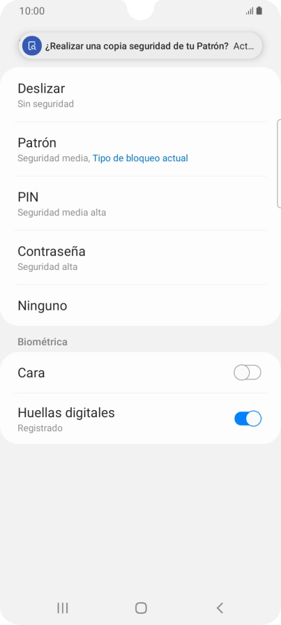 Pulsa Ninguno.