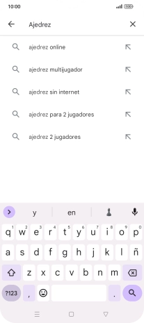 Introduce el nombre del tema o de la app y pulsa el icono de búsqueda.