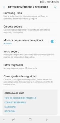 Pulsa Otros ajustes de seguridad.