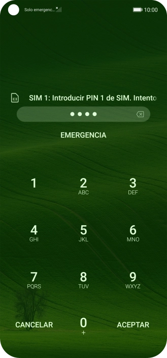 Si lo solicita el teléfono, introduce el código PIN y pulsa ACEPTAR.