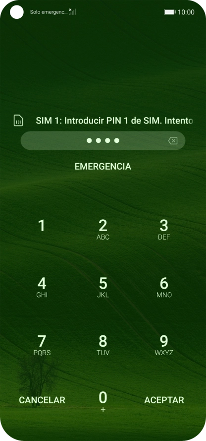 Si lo solicita el teléfono, introduce el código PIN y pulsa ACEPTAR.