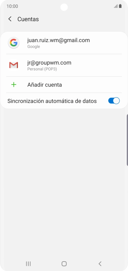 Pulsa el indicador junto a 