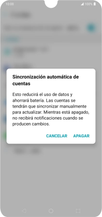 Si desactivas la función, pulsa APAGAR.