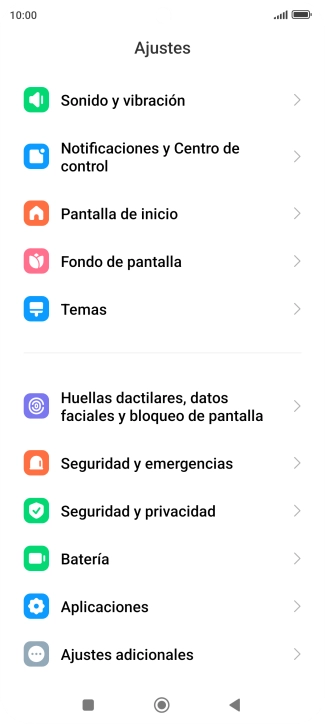 Pulsa Notificaciones y Centro de control.
