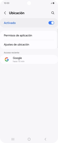 Pulsa Permisos de aplicación.