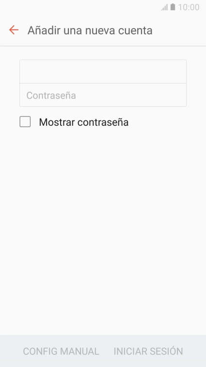 Pulsa Contraseña e introduce la contraseña de tu cuenta de correo electrónico.