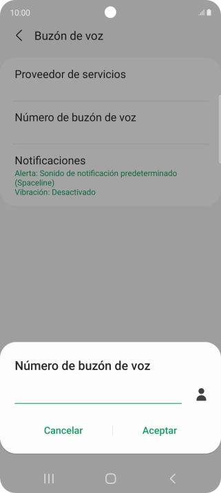 Introduce 22177 y pulsa Aceptar.