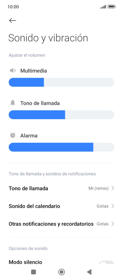 Pulsa Tono de llamada.