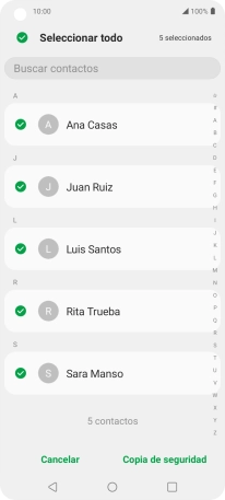Pulsa Copia de seguridad.