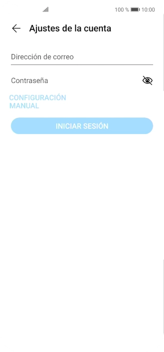 Pulsa Dirección de correo e introduce tu dirección de correo electrónico.