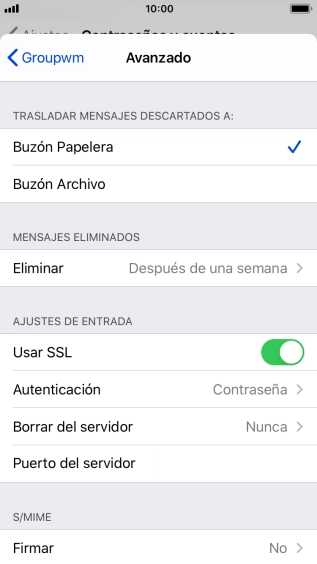 Pulsa el indicador junto a 