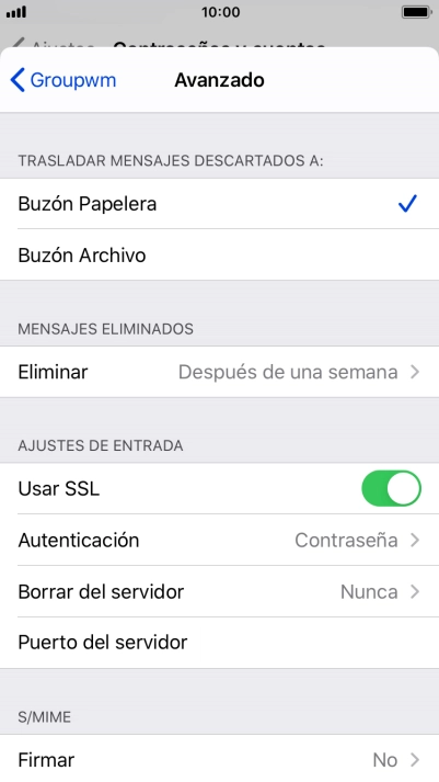 Pulsa el indicador junto a 