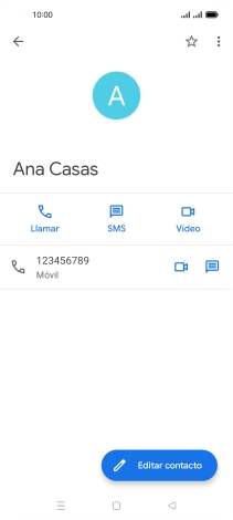 Pulsa el número de teléfono deseado.