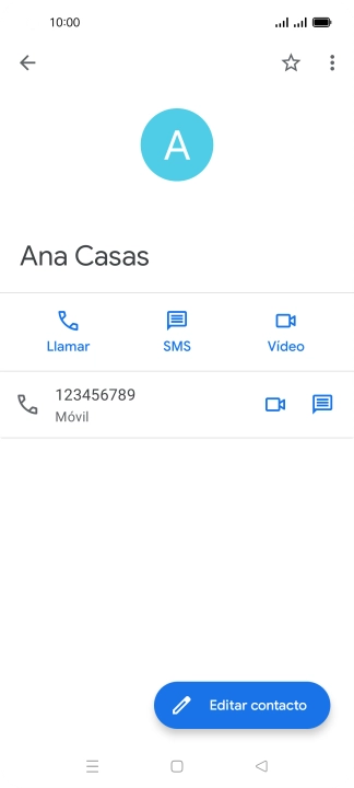 Pulsa el número de teléfono deseado.