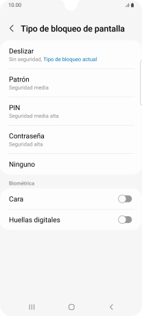 Pulsa Huellas digitales.