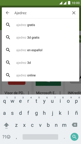 Introduce el nombre del tema o de la app y pulsa la tecla de búsqueda.